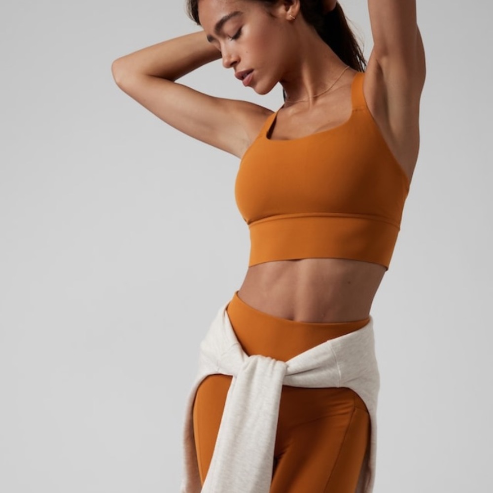 NWOT-Athleta Warrior Longline Bra, D-DD, Small Petite